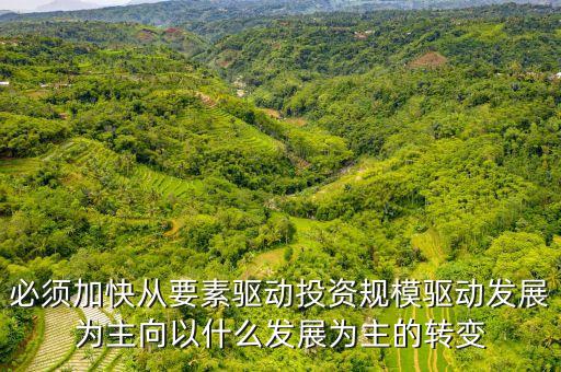 什么發(fā)展為主的轉(zhuǎn)變，必須加快從要素驅(qū)動投資規(guī)模驅(qū)動發(fā)展為主向以什么發(fā)展為主的轉(zhuǎn)變