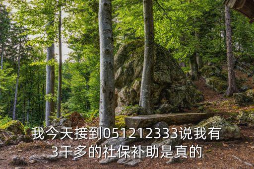 天津街道保險(xiǎn)3千多的是什么意思，我今天接到051212333說我有3千多的社保補(bǔ)助是真的
