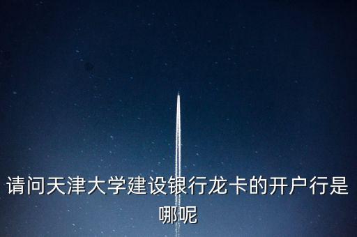 天津大學(xué)建設(shè)銀行是什么支行，建設(shè)銀行是什么支行
