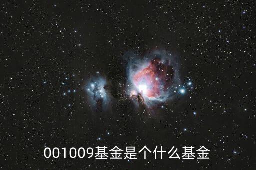 001009是什么基金，001009基金凈值查詢今天