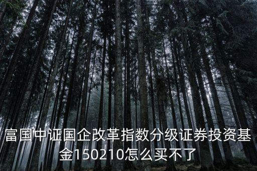 150210買的什么股票，富國中證國企改革指數(shù)分級證券投資基金150210怎么買不了