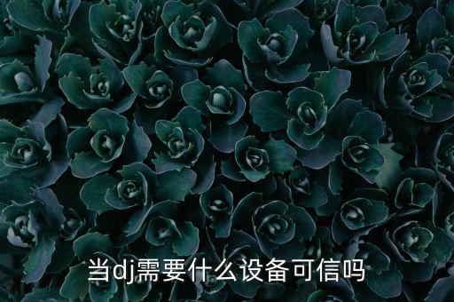 做dj需要投資什么設(shè)備，做DJ需要什么設(shè)備