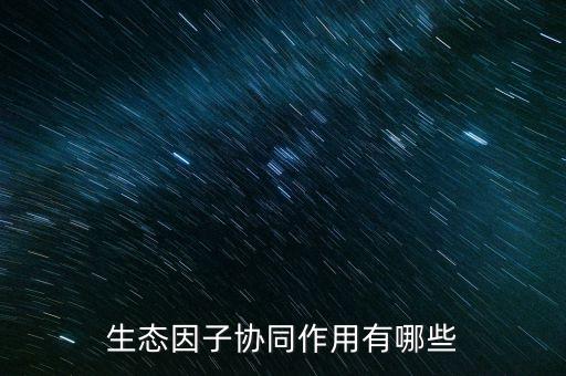 什么是生態(tài)協(xié)同，什么是協(xié)同作用