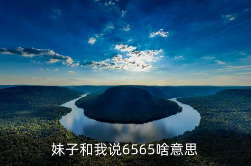 數(shù)字6565代表什么意思，妹子和我說6565啥意思