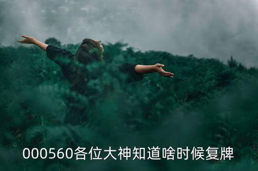 精功科技什么時(shí)候復(fù)牌，000560各位大神知道啥時(shí)候復(fù)牌
