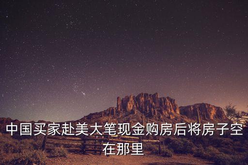 中國(guó)人在美為什么用現(xiàn)金買(mǎi)房，中國(guó)買(mǎi)家赴美大筆現(xiàn)金購(gòu)房后將房子空在那里