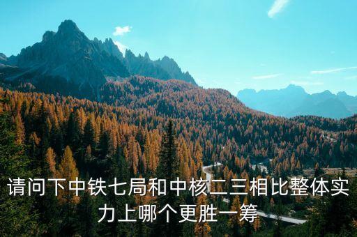 為什么一重比中核強(qiáng)，請(qǐng)問下中鐵七局和中核二三相比整體實(shí)力上哪個(gè)更勝一籌