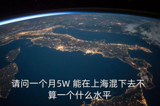 月薪五萬(wàn)上海什么水平，月薪5萬(wàn)在上海算不算高薪