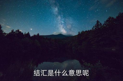 意愿結(jié)匯是什么意思，結(jié)匯是什么意思
