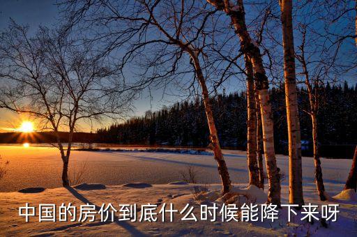 中國(guó)房產(chǎn)什么時(shí)候會(huì)降價(jià)，現(xiàn)在中國(guó)的房?jī)r(jià)什么時(shí)候會(huì)降呢