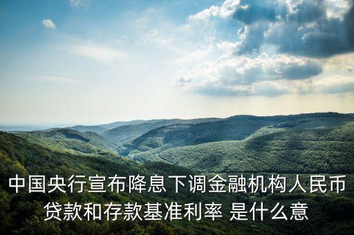 下調(diào)利率是什么經(jīng)濟政策，中國央行宣布降息下調(diào)金融機構(gòu)人民幣貸款和存款基準利率 是什么意