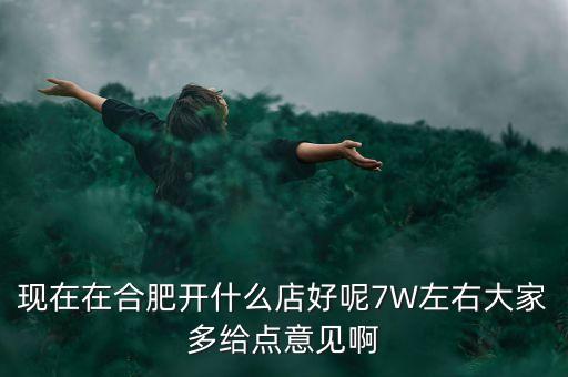 在合肥七萬做什么買賣，如果你有7萬塊現(xiàn)在能做個(gè)什么小生意