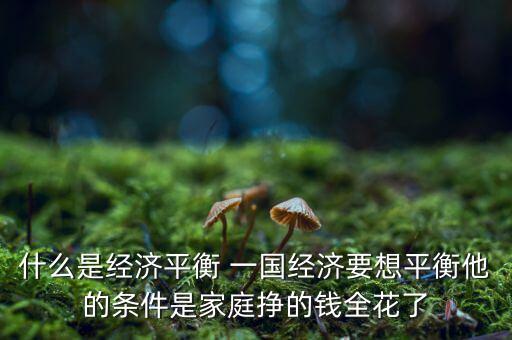 什么是經(jīng)濟(jì)再平衡，什么是全球經(jīng)濟(jì)再平衡
