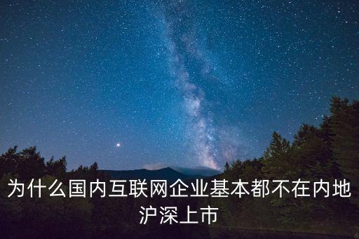 電子商務(wù)公司為什么不能不上市，為什么國內(nèi)互聯(lián)網(wǎng)企業(yè)基本都不在內(nèi)地滬深上市