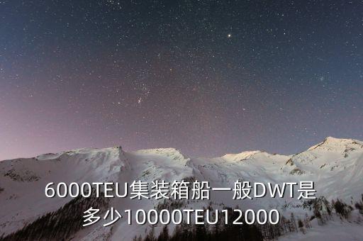 集裝箱船6000teu是什么級(jí)別，集裝箱船的衡量標(biāo)準(zhǔn) TEU 是怎么回事