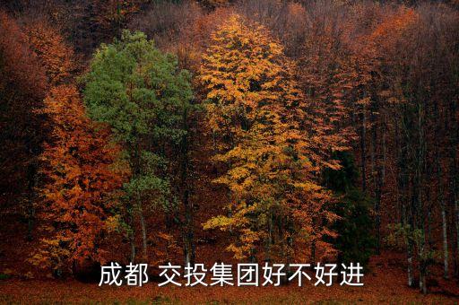  成都 交投集團好不好進(jìn)