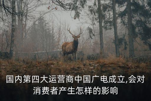 國內(nèi)第四大運(yùn)營(yíng)商中國廣電成立,會(huì)對(duì)消費(fèi)者產(chǎn)生怎樣的影響