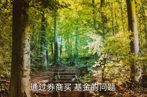 通過(guò)券商買(mǎi) 基金的問(wèn)題