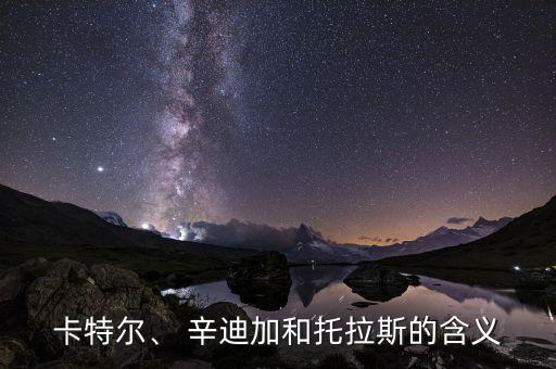 卡特爾、 辛迪加和托拉斯的含義