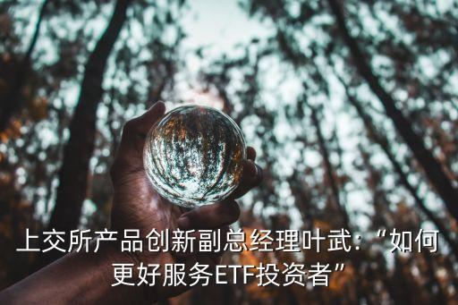 上交所產品創(chuàng)新副總經理葉武:“如何更好服務ETF投資者”