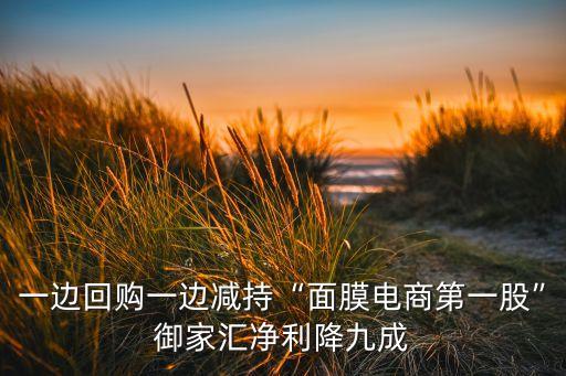 一邊回購(gòu)一邊減持“面膜電商第一股”御家匯凈利降九成