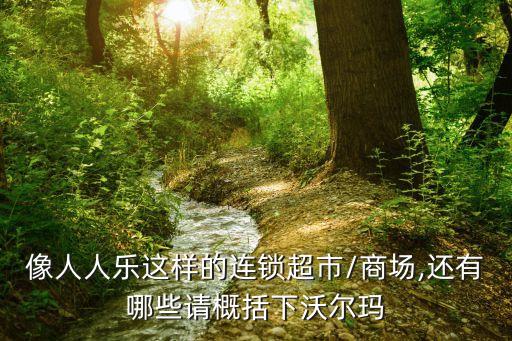 像人人樂(lè)這樣的連鎖超市/商場(chǎng),還有哪些請(qǐng)概括下沃爾瑪