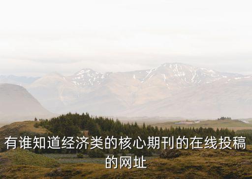 有誰知道經(jīng)濟類的核心期刊的在線投稿的網(wǎng)址
