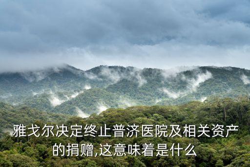  雅戈?duì)枦Q定終止普濟(jì)醫(yī)院及相關(guān)資產(chǎn)的捐贈,這意味著是什么