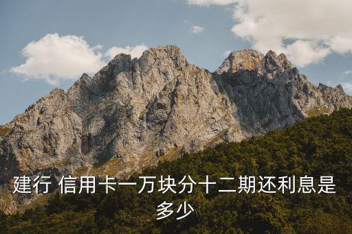 建行 信用卡一萬(wàn)塊分十二期還利息是多少