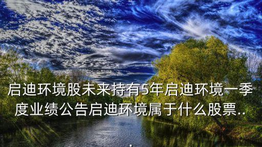 啟迪環(huán)境股未來持有5年啟迪環(huán)境一季度業(yè)績(jī)公告啟迪環(huán)境屬于什么股票...
