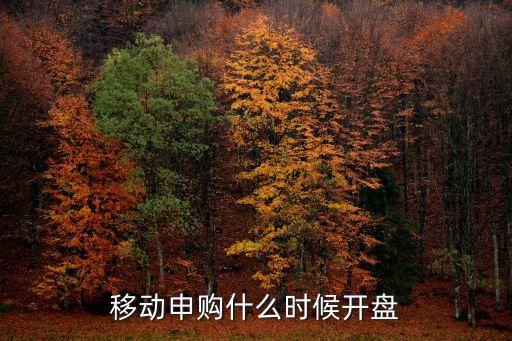 移動(dòng)申購(gòu)什么時(shí)候開(kāi)盤