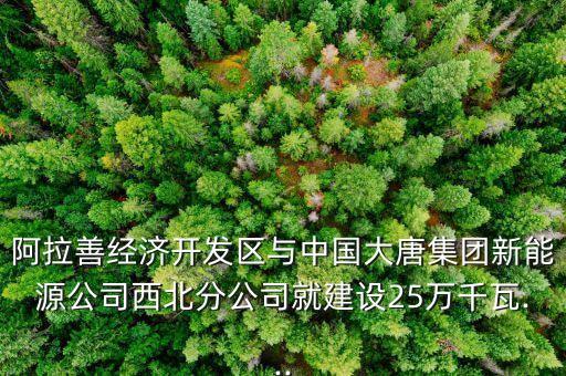 阿拉善經(jīng)濟(jì)開發(fā)區(qū)與中國(guó)大唐集團(tuán)新能源公司西北分公司就建設(shè)25萬千瓦...