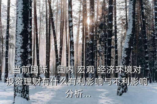 當(dāng)前國際、國內(nèi) 宏觀 經(jīng)濟環(huán)境對 投資理財有什么有利影響與不利影響 分析...