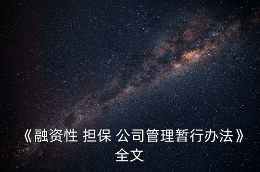 擔保公司風(fēng)險評估