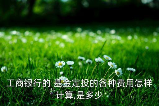 工商銀行的 基金定投的各種費(fèi)用怎樣計算,是多少