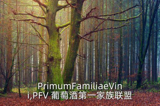 PrimumFamiliaeVini,PFV 葡萄酒第一家族聯盟