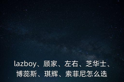 lazboy、顧家、左右、芝華士、博蕊斯、琪輝、索菲尼怎么選
