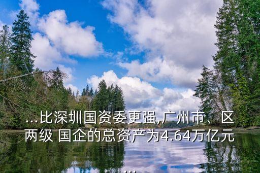 ...比深圳國資委更強(qiáng),廣州市、區(qū)兩級(jí) 國企的總資產(chǎn)為4.64萬億元...