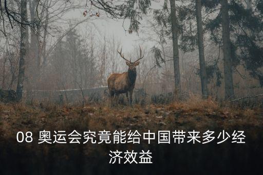 08 奧運(yùn)會(huì)究竟能給中國(guó)帶來多少經(jīng)濟(jì)效益