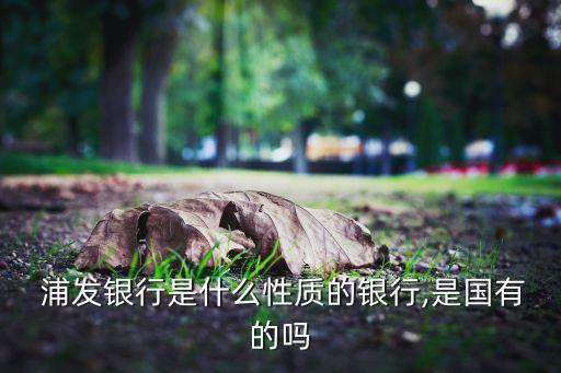  浦發(fā)銀行是什么性質(zhì)的銀行,是國(guó)有的嗎