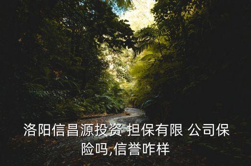  洛陽信昌源投資 擔(dān)保有限 公司保險嗎,信譽(yù)咋樣