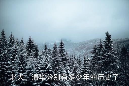 北大、清華分別有多少年的歷史了