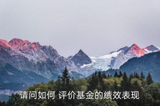 請(qǐng)問如何 評(píng)價(jià)基金的績(jī)效表現(xiàn)