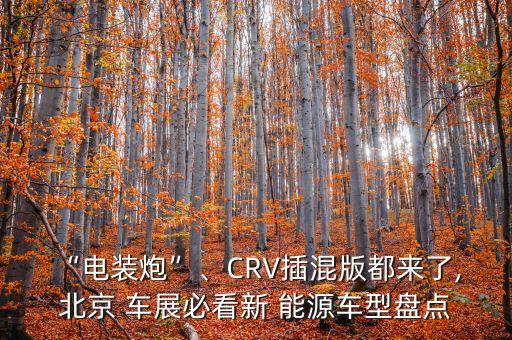 “電裝炮”、CRV插混版都來了, 北京 車展必看新 能源車型盤點