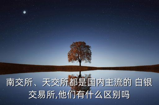 南交所、天交所都是國內(nèi)主流的 白銀交易所,他們有什么區(qū)別嗎