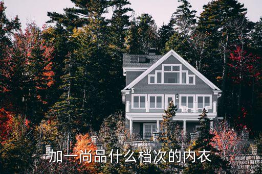 加一尚品什么檔次的內衣