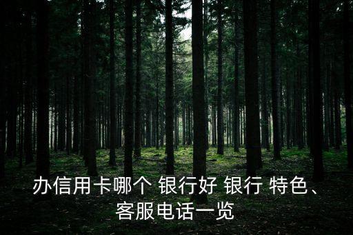 辦信用卡哪個 銀行好 銀行 特色、客服電話一覽