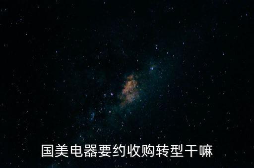 國(guó)美電器要約收購轉(zhuǎn)型干嘛