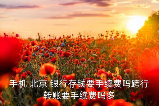 手機(jī) 北京 銀行存錢(qián)要手續(xù)費(fèi)嗎跨行轉(zhuǎn)賬要手續(xù)費(fèi)嗎多