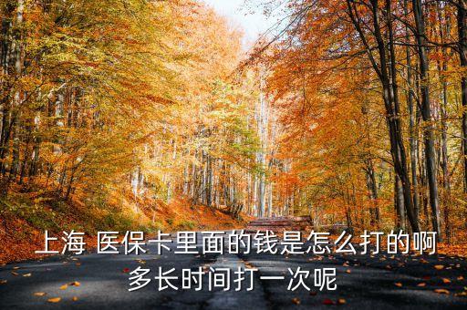  上海 醫(yī)?？ɡ锩娴腻X(qián)是怎么打的啊多長(zhǎng)時(shí)間打一次呢